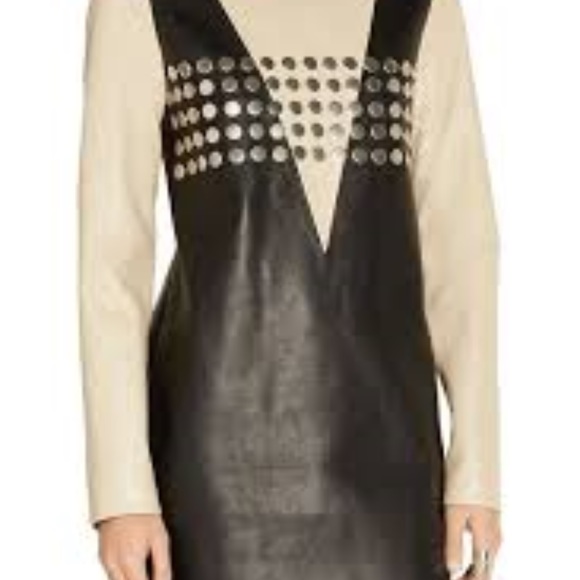 CK Collection Studded Leather dress Authentic sz 8 - Picture 8 of 8